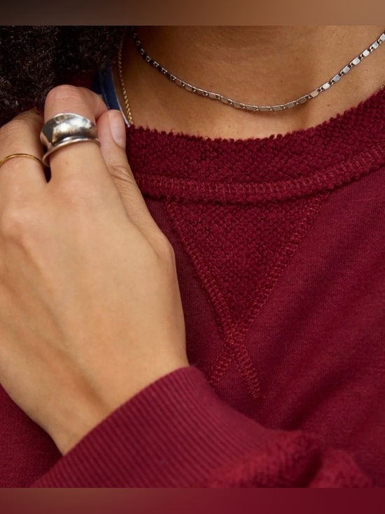 Sz Small Aerie Très Chic Chenille
Oversized Crewneck Sweatshirt Cherry Burgundy - Picture 4 of 12